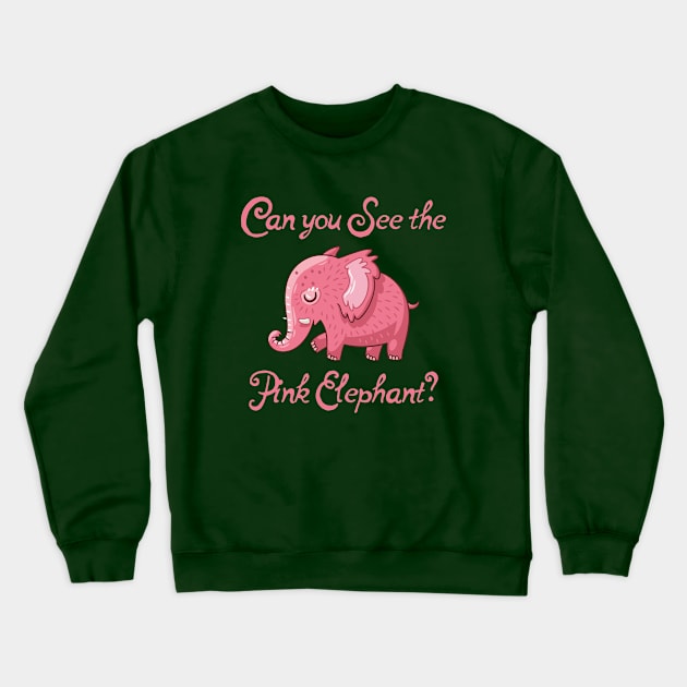 pink Elephant Crewneck Sweatshirt by Kingrocker Clothing